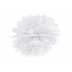 POM POM papierový tissue biely, 35cm